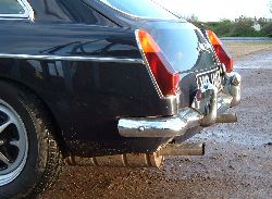 Exhausts fitted to car