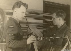 Jack Lister and Taffy in the photographic lab