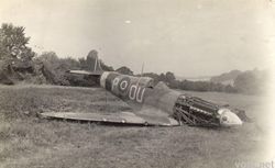 Spitfire forced landing