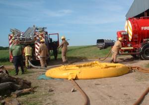 Paddling pool (water dam) set up