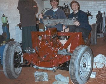MGA chassis with engine