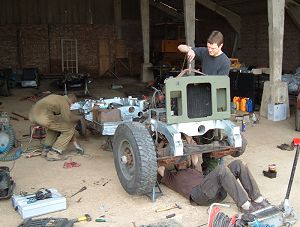 Bolting parts onto the new chassis