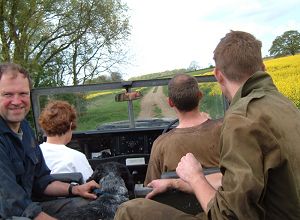 Driving down a green lane