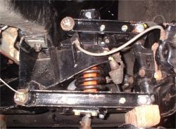 modified front suspension viewed from side