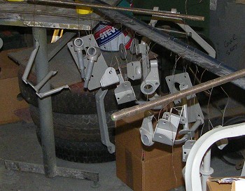 Suspension parts in paint