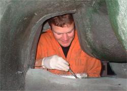 Robert repairs the rear whelarch