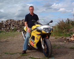 John with his Aprilia