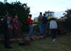 Farmer ploughs his field