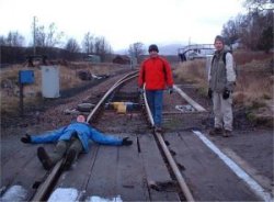 Robert on railway line