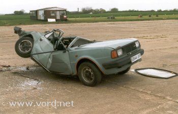 Skoda bent in the middle after the first run