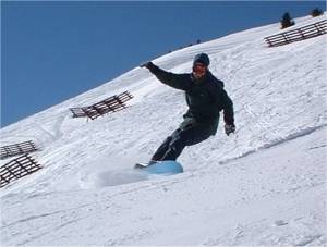 Me boarding doen a steep hill