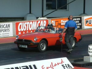 MGB on the start line