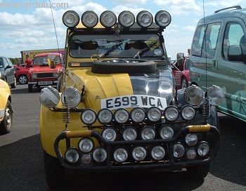 Citroen 2CV with 32 lights