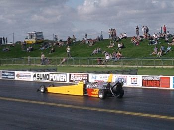 Jet car in action