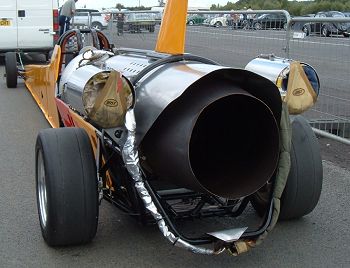 Jet car exhaust